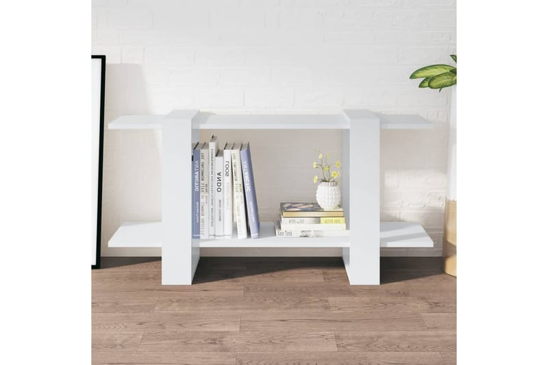 Bokhylla vit 100x30x51 cm konstruerat trä - Vit - Förvaring - Hyllor - Bokhylla