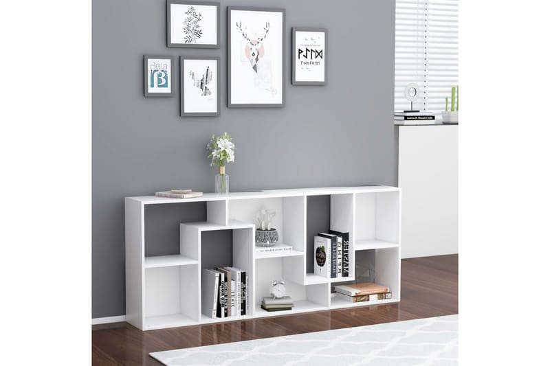 Bokhylla vit 67x24x161 cm spånskiva - Vit - Förvaring - Hyllor - Bokhylla