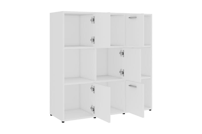 Bokhylla vit 90x30x90 cm spånskiva - Vit - Förvaring - Hyllor - Bokhylla