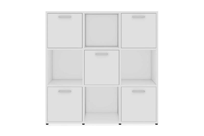 Bokhylla vit 90x30x90 cm spånskiva - Vit - Förvaring - Hyllor - Bokhylla