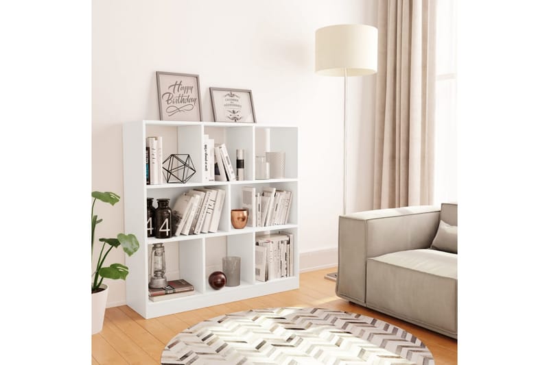 Bokhylla vit 97,5x29,5x100 cm spånskiva - Vit - Förvaring - Hyllor - Bokhylla
