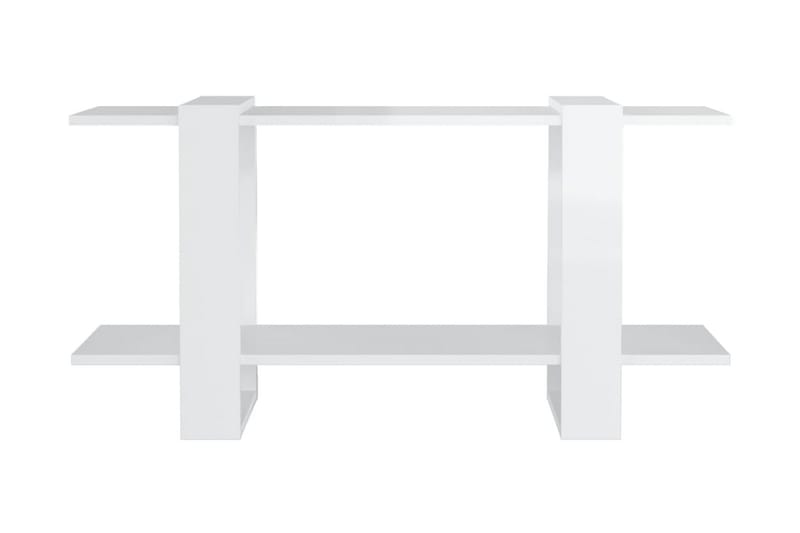 Bokhylla vit högglans 100x30x51 cm konstruerat trä - Vit - Förvaring - Hyllor - Bokhylla
