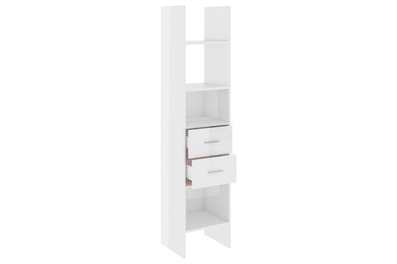 Bokhylla vit högglans 40x35x180 cm spånskiva - Vit - Förvaring - Hyllor - Bokhylla