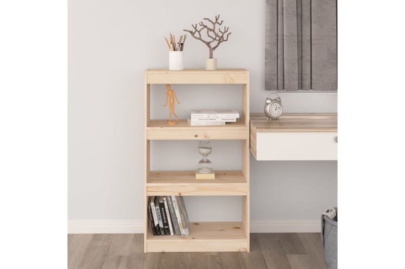 Bokhylla/rumsavdelare 60x30x103,5 cm massiv furu - Trä - Förvaring - Hyllor - Bokhylla