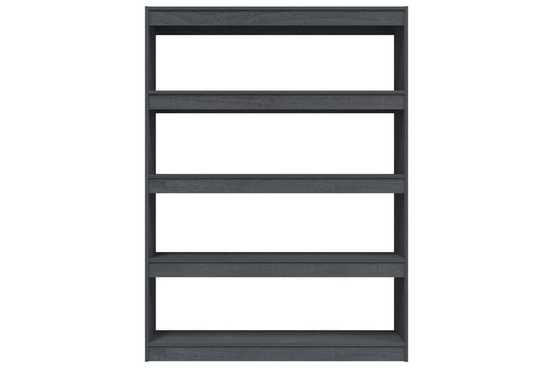 Bokhylla/Rumsavdelare grå 100x30x135,5 cm furu - Grå - Förvaring - Hyllor - Bokhylla