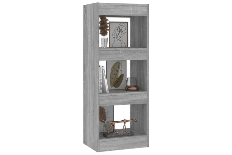 Bokhylla/Rumsavdelare grå sonoma-ek 40x30x103 cm spånskiva - Grå - Förvaring - Hyllor - Bokhylla