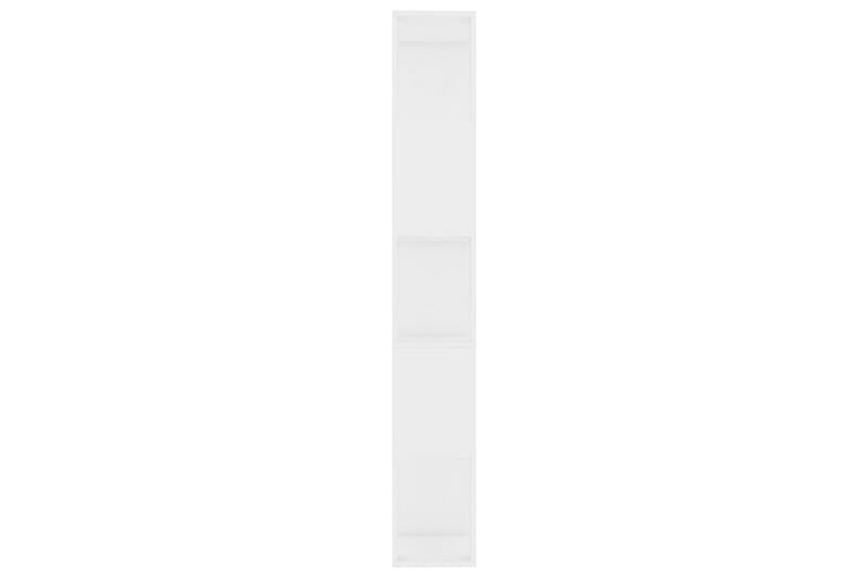 Bokhylla/Rumsavdelare högglans vit 45x24x159 cm spånskiva - Vit - Förvaring - Hyllor - Bokhylla
