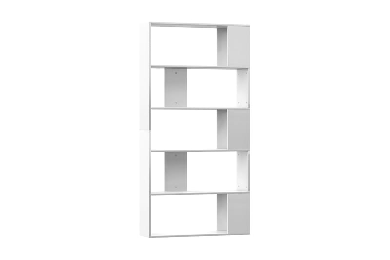 Bokhylla/Rumsavdelare högglans vit 80x24x159 cm - Vit - Förvaring - Hyllor - Bokhylla