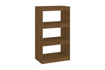 Bokhylla/rumsavdelare honungsbrun 60x30x103,5 cm furu