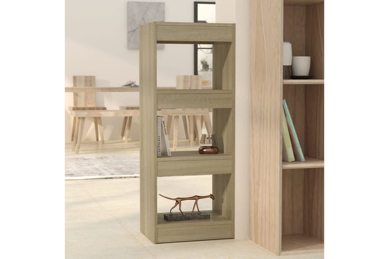 Bokhylla/Rumsavdelare sonoma-ek 40x30x103 cm spånskiva - Brun - Förvaring - Hyllor - Bokhylla