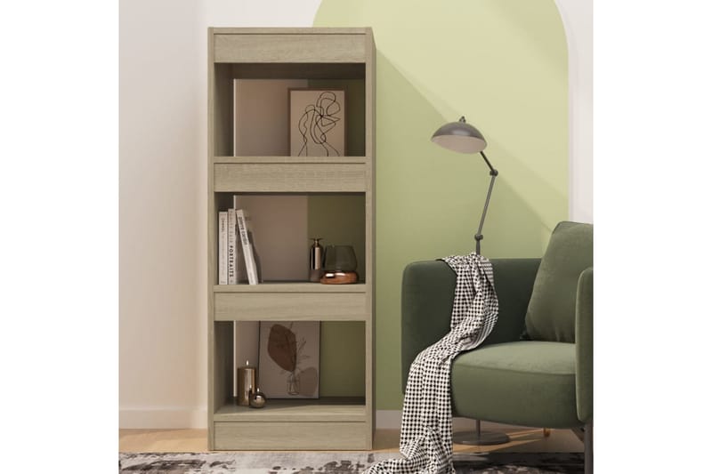 Bokhylla/Rumsavdelare sonoma-ek 40x30x103 cm spånskiva - Brun - Förvaring - Hyllor - Bokhylla