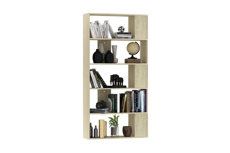 Bokhylla/Rumsavdelare sonoma-ek 80x24x159 cm spånskiva - Brun - Förvaring - Hyllor - Bokhylla