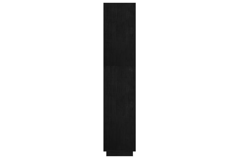 Bokhylla/rumsavdelare svart 60x35x167 cm massiv furu - Svart - Bokhylla