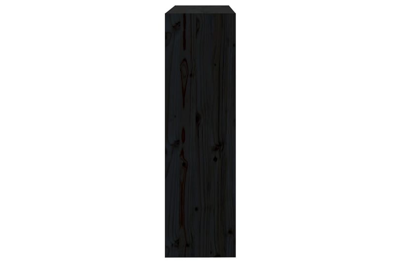 Bokhylla/rumsavdelare svart 80x30x103,5 cm massiv furu - Svart - Förvaring - Hyllor - Bokhylla