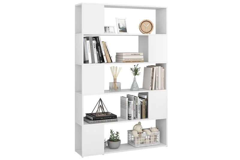 Bokhylla/rumsavdelare vit 100x24x155 cm spånskiva - Vit - Förvaring - Hyllor - Bokhylla