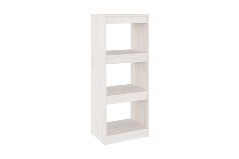 Bokhylla/Rumsavdelare vit 40x30x103,5 cm furu - Vit - Förvaring - Hyllor - Bokhylla