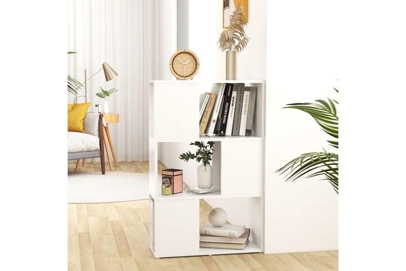 Bokhylla/Rumsavdelare vit 60x24x94 cm spånskiva - Vit - Förvaring - Hyllor - Bokhylla