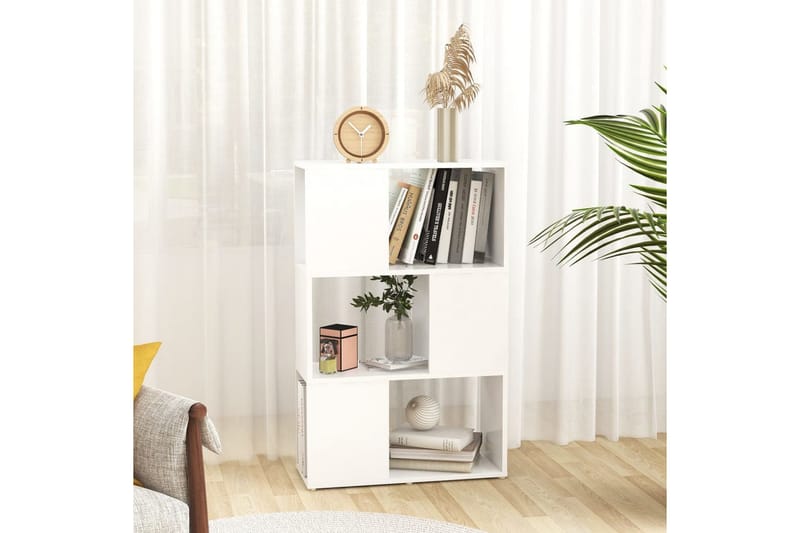 Bokhylla/Rumsavdelare vit 60x24x94 cm spånskiva - Vit - Förvaring - Hyllor - Bokhylla