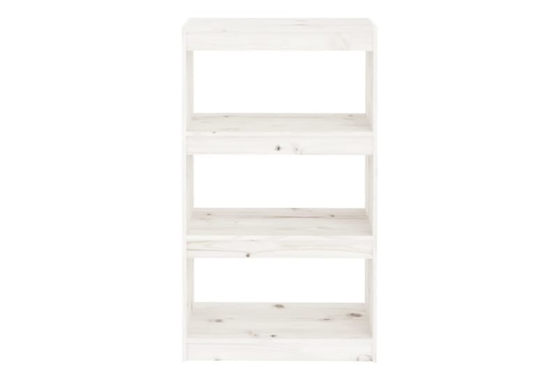 Bokhylla/rumsavdelare vit 60x30x103,5 cm massiv furu - Vit - Förvaring - Hyllor - Bokhylla