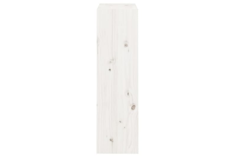 Bokhylla/rumsavdelare vit 60x30x103,5 cm massiv furu - Vit - Förvaring - Hyllor - Bokhylla