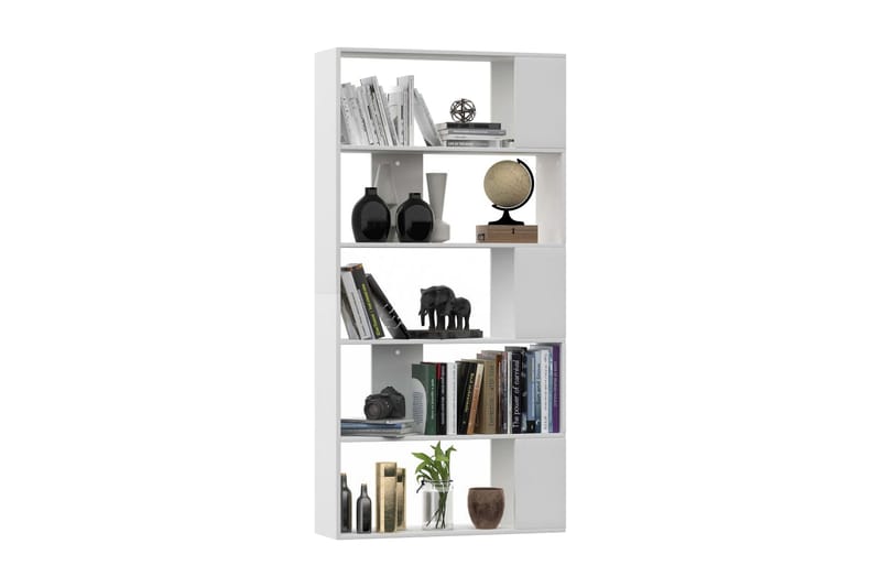 Bokhylla/Rumsavdelare vit 80x24x159 cm spånskiva - Vit - Förvaring - Hyllor - Bokhylla