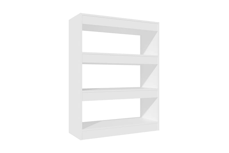 Bokhylla/Rumsavdelare vit 80x30x103 cm konstruerat trä - Vit - Förvaring - Hyllor - Bokhylla