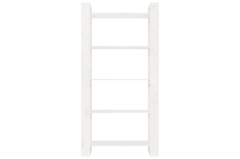 Bokhylla/rumsavdelare vit 80x35x160 cm massiv furu - Vit - Förvaring - Hyllor - Bokhylla
