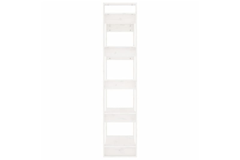 Bokhylla/rumsavdelare vit 80x35x160 cm massiv furu - Vit - Förvaring - Hyllor - Bokhylla