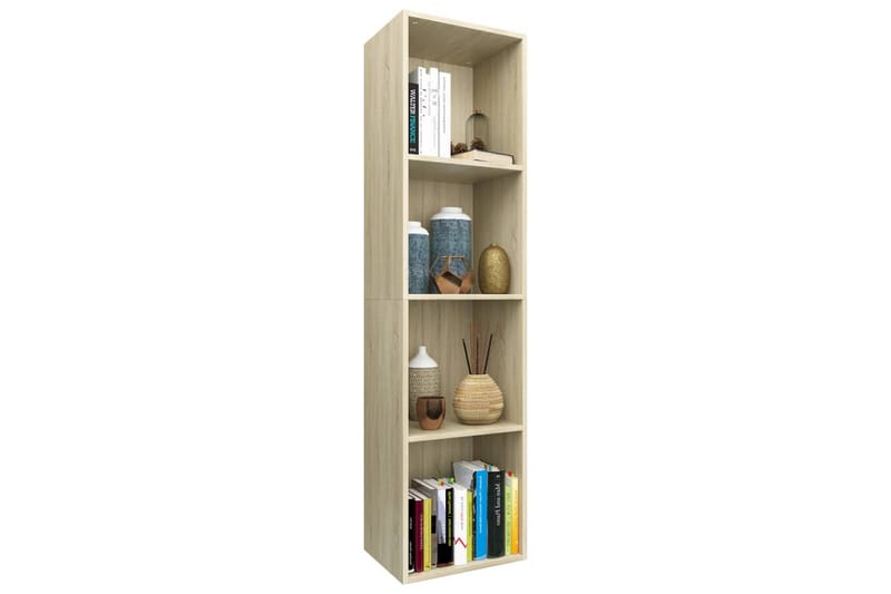 Bokhylla/TV-bänk sonoma-ek 36x30x143 cm spånskiva - Brun - Förvaring - Hyllor - Bokhylla