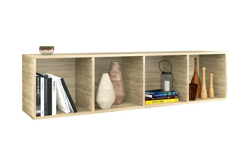 Bokhylla/TV-bänk sonoma-ek 36x30x143 cm spånskiva - Brun - Förvaring - Hyllor - Bokhylla
