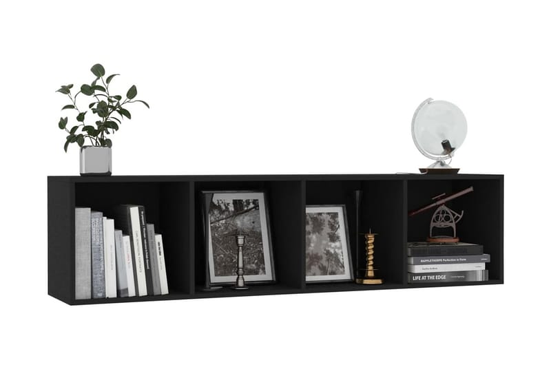 Bokhylla/TV-bänk svart 143x30x36 cm - Svart - Förvaring - Hyllor - Bokhylla