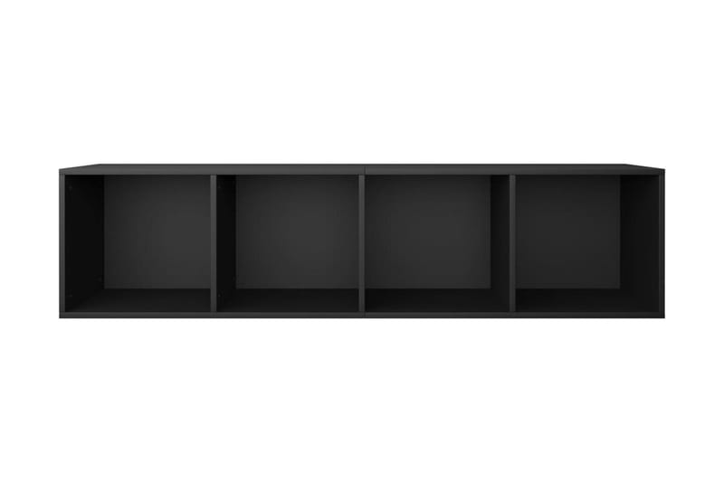 Bokhylla/TV-bänk svart 36x30x143 cm spånskiva - Svart - Förvaring - Hyllor - Bokhylla