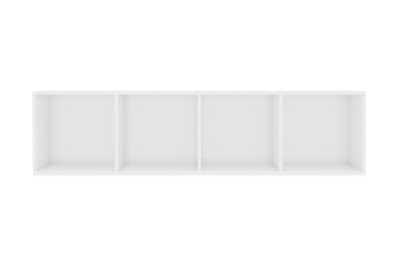 Bokhylla/TV-bänk vit högglans 143x30x36 cm - Vit - Förvaring - Hyllor - Bokhylla