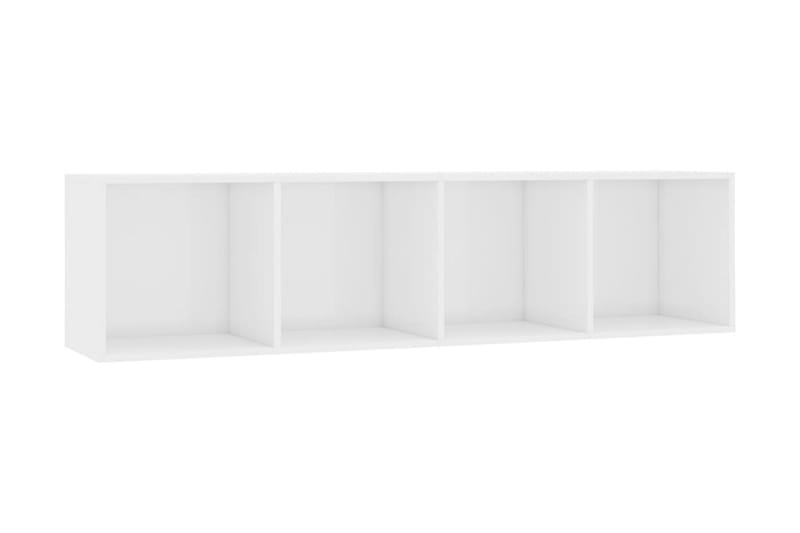Bokhylla/TV-bänk vit högglans 143x30x36 cm - Vit - Förvaring - Hyllor - Bokhylla