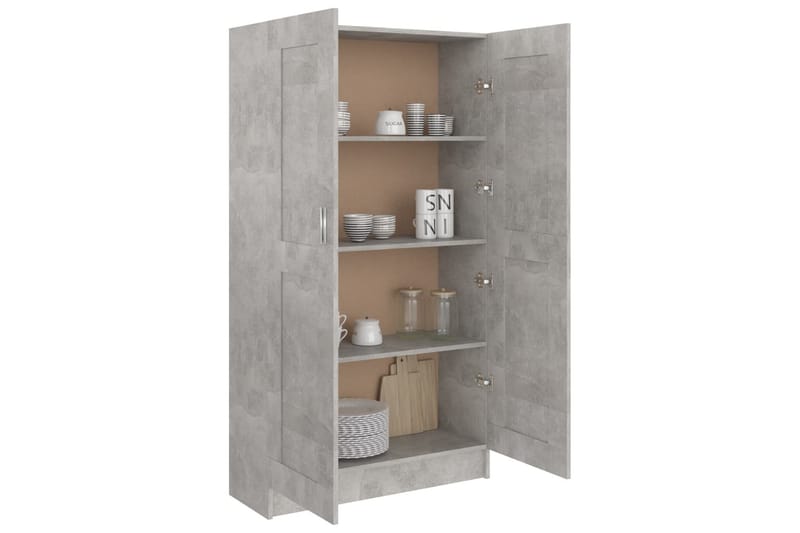 Bokskåp betonggrå 82,5x30,5x150 cm spånskiva - Grå - Förvaring - Hyllor - Bokhylla