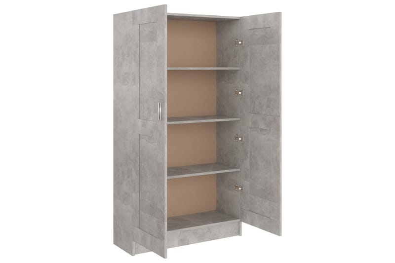 Bokskåp betonggrå 82,5x30,5x150 cm spånskiva - Grå - Förvaring - Hyllor - Bokhylla