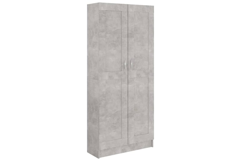 Bokskåp betonggrå 82,5x30,5x185,5 cm spånskiva - Grå - Förvaring - Hyllor - Bokhylla
