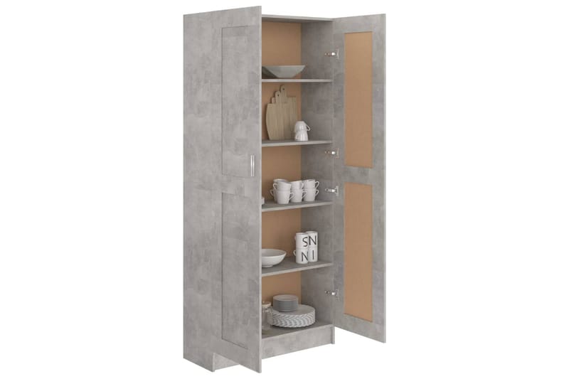 Bokskåp betonggrå 82,5x30,5x185,5 cm spånskiva - Grå - Förvaring - Hyllor - Bokhylla