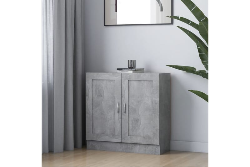 Bokskåp betonggrå 82,5x30,5x80 cm spånskiva - Grå - Förvaring - Hyllor - Bokhylla