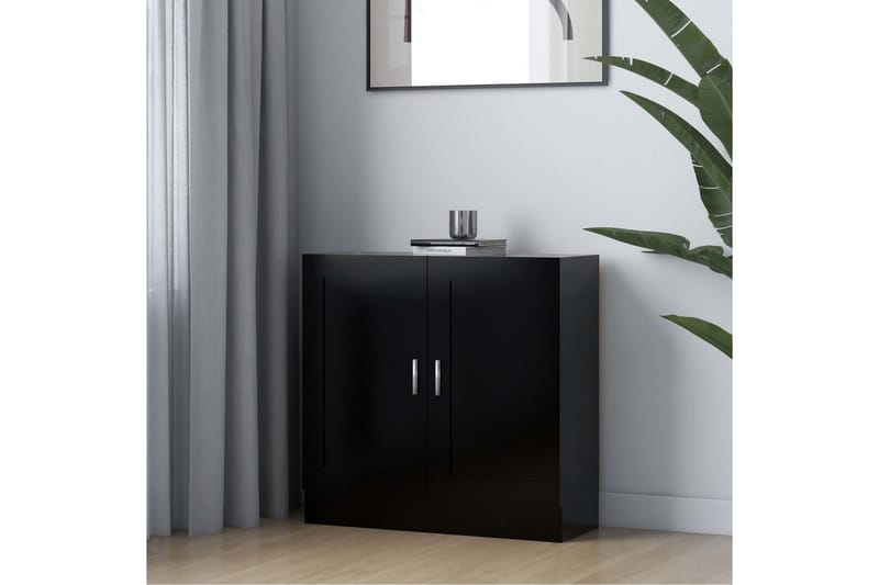 Bokskåp svart 82,5x30,5x80 cm spånskiva - Svart - Förvaring - Hyllor - Bokhylla