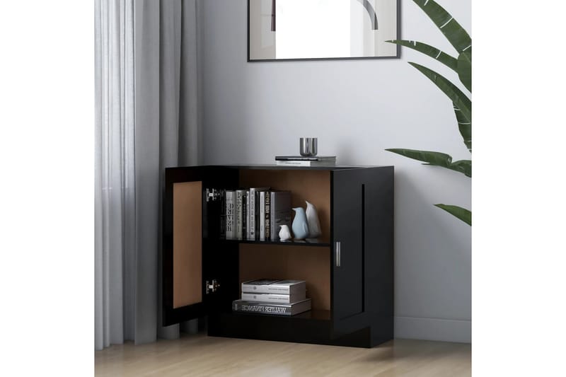 Bokskåp svart 82,5x30,5x80 cm spånskiva - Svart - Förvaring - Hyllor - Bokhylla
