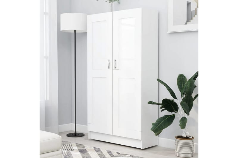 Bokskåp vit 82,5x30,5x150 cm spånskiva - Vit - Förvaring - Hyllor - Bokhylla
