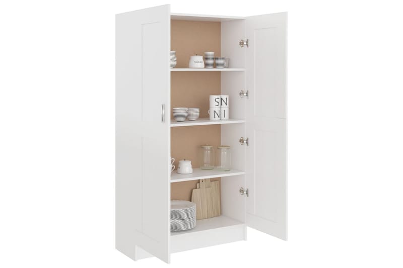 Bokskåp vit 82,5x30,5x150 cm spånskiva - Vit - Förvaring - Hyllor - Bokhylla