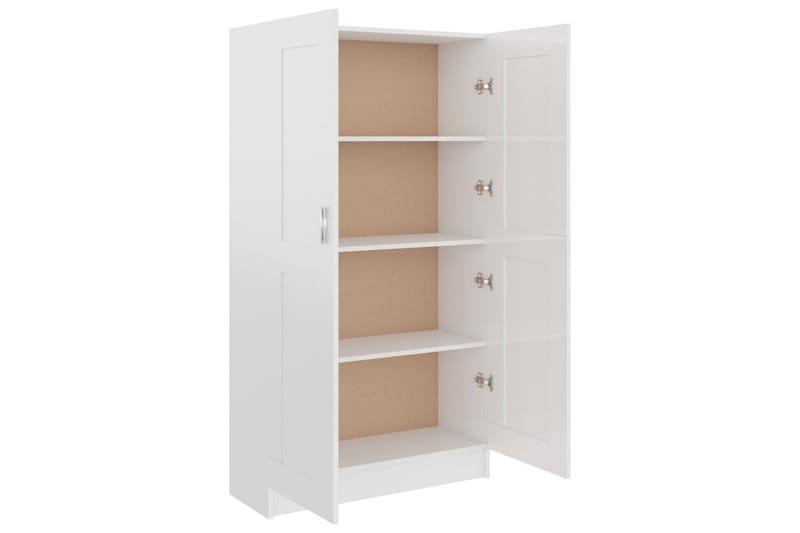 Bokskåp vit högglans 82,5x30,5x150 cm spånskiva - Vit - Förvaring - Hyllor - Bokhylla