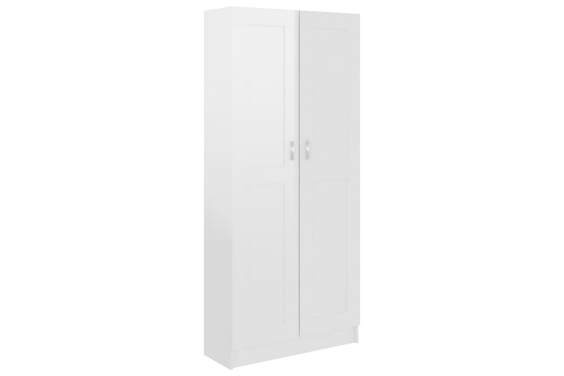 Bokskåp vit högglans 82,5x30,5x185,5 cm spånskiva - Vit - Förvaring - Hyllor - Bokhylla