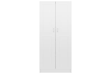Bokskåp vit högglans 82,5x30,5x185,5 cm spånskiva
