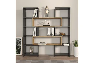 Bokhylla Bravelle Svart / Ek - Beige/Svart - Förvaring - Hyllor - Bokhylla