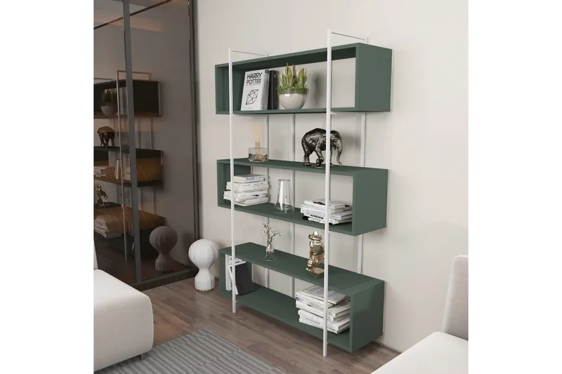 Bruti Bokhylla 120 cm, Vit