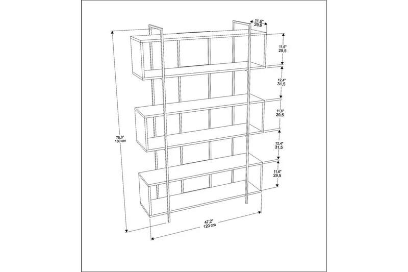 Bokhylla Bruti Grön / Rany - Grön / Rany - Förvaring - Hyllor - Bokhylla