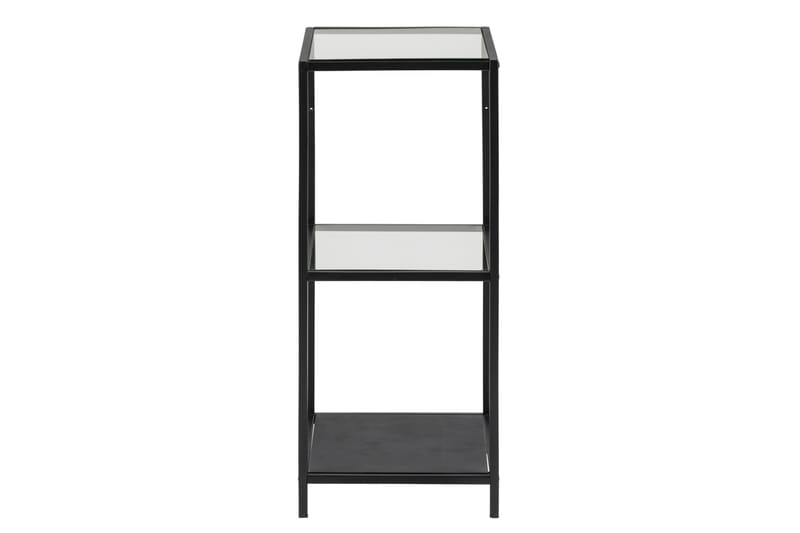 BURCH Bokhylla 3 plan Svart/Glas - Förvaring - Hyllor - Bokhylla